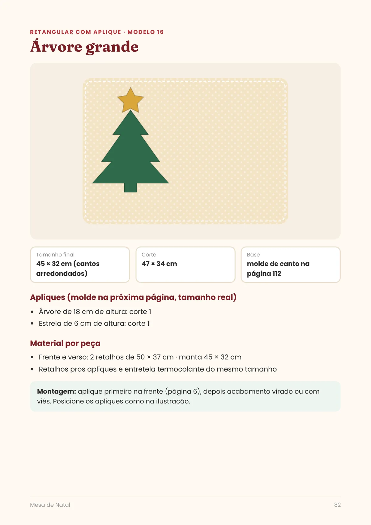 Página real do PDF Mesa de Natal: aplique